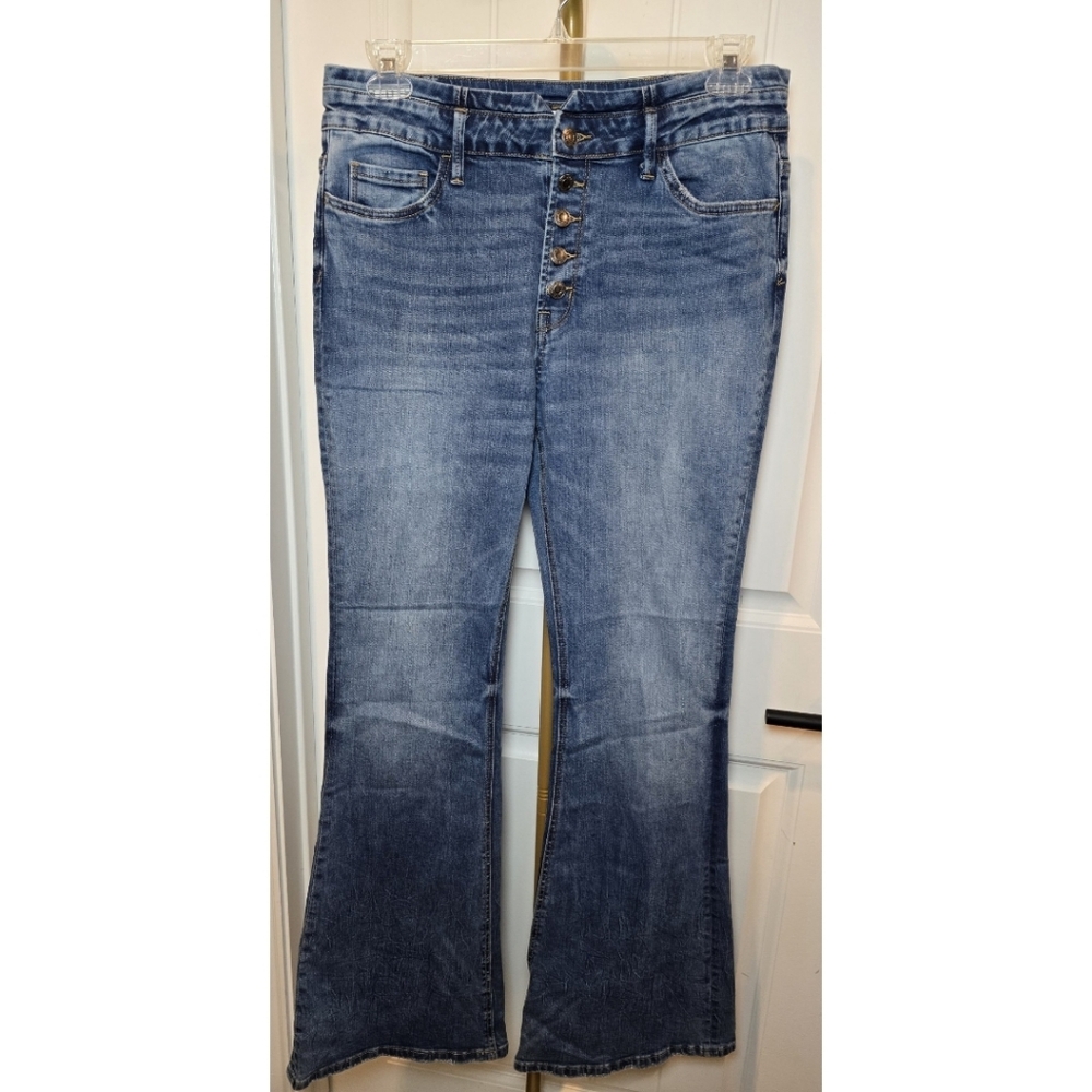 Vervet Womens Jeans Flare Button Fly 31 14